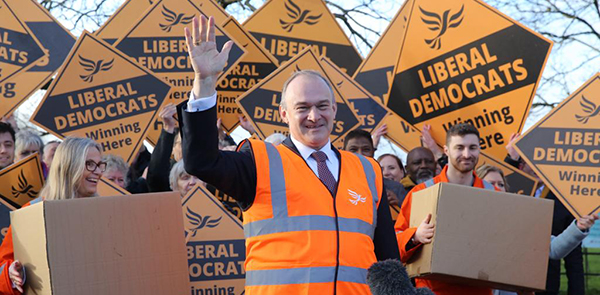 Ed Davey with Liberal Democrat activists