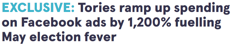 EXCLUSIVE: Tories ramp up spending on Facebook ads by 1,200% fuelling May election fever