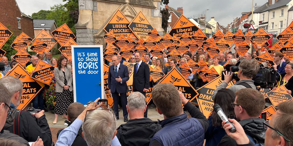 Showing Boris Johnson the door - literally