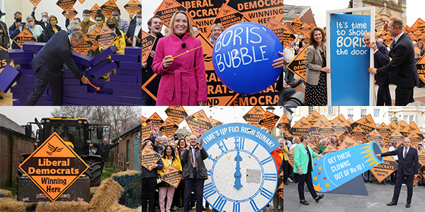 A collage of our election stunts