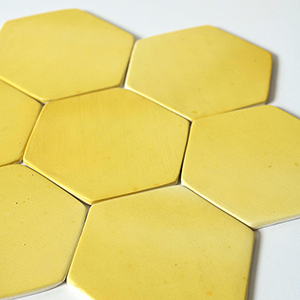 Yellow hexagonal tiles