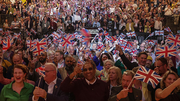 Ed Davey delivers a speech