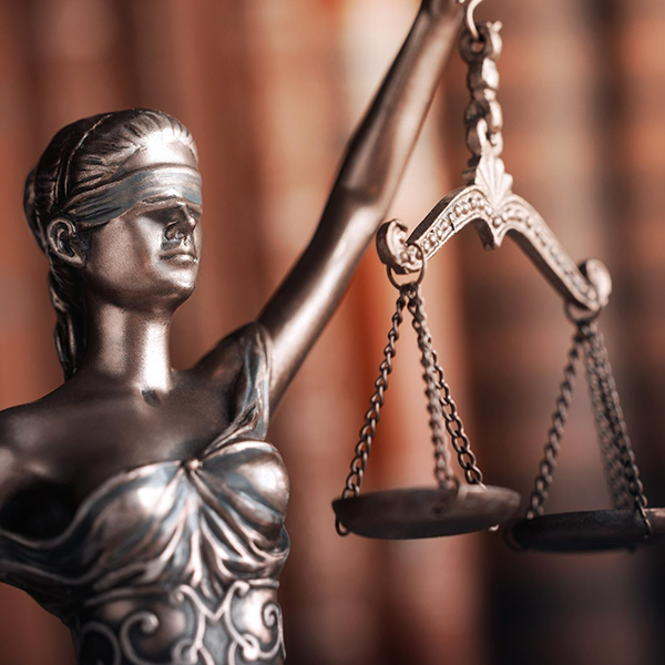 Lady Justice statue.