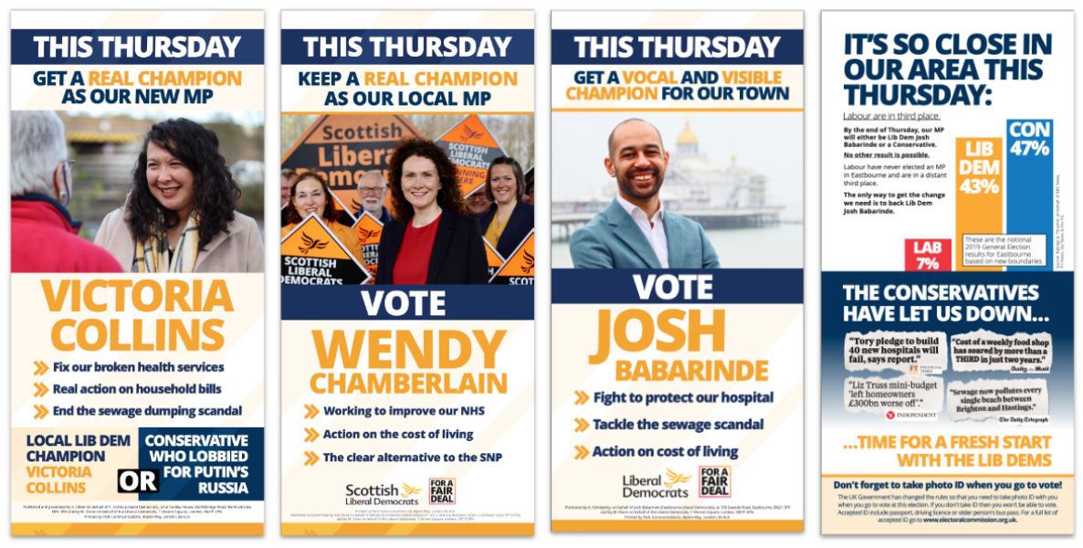 Example of 'good morning' leaflets.