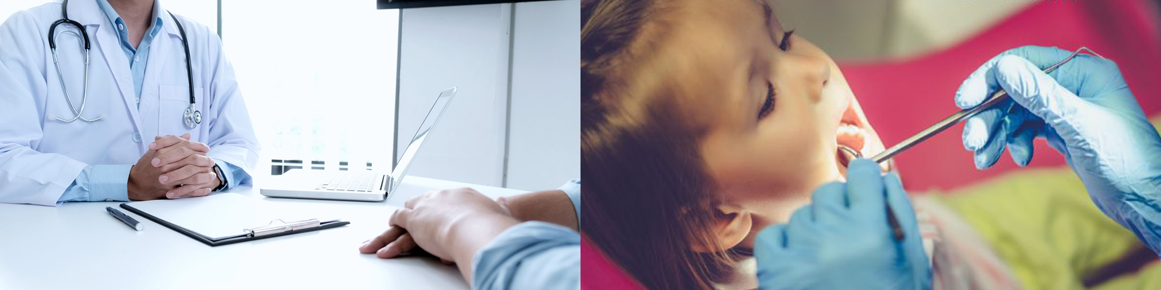 A GP appointment and a child at the dentist.