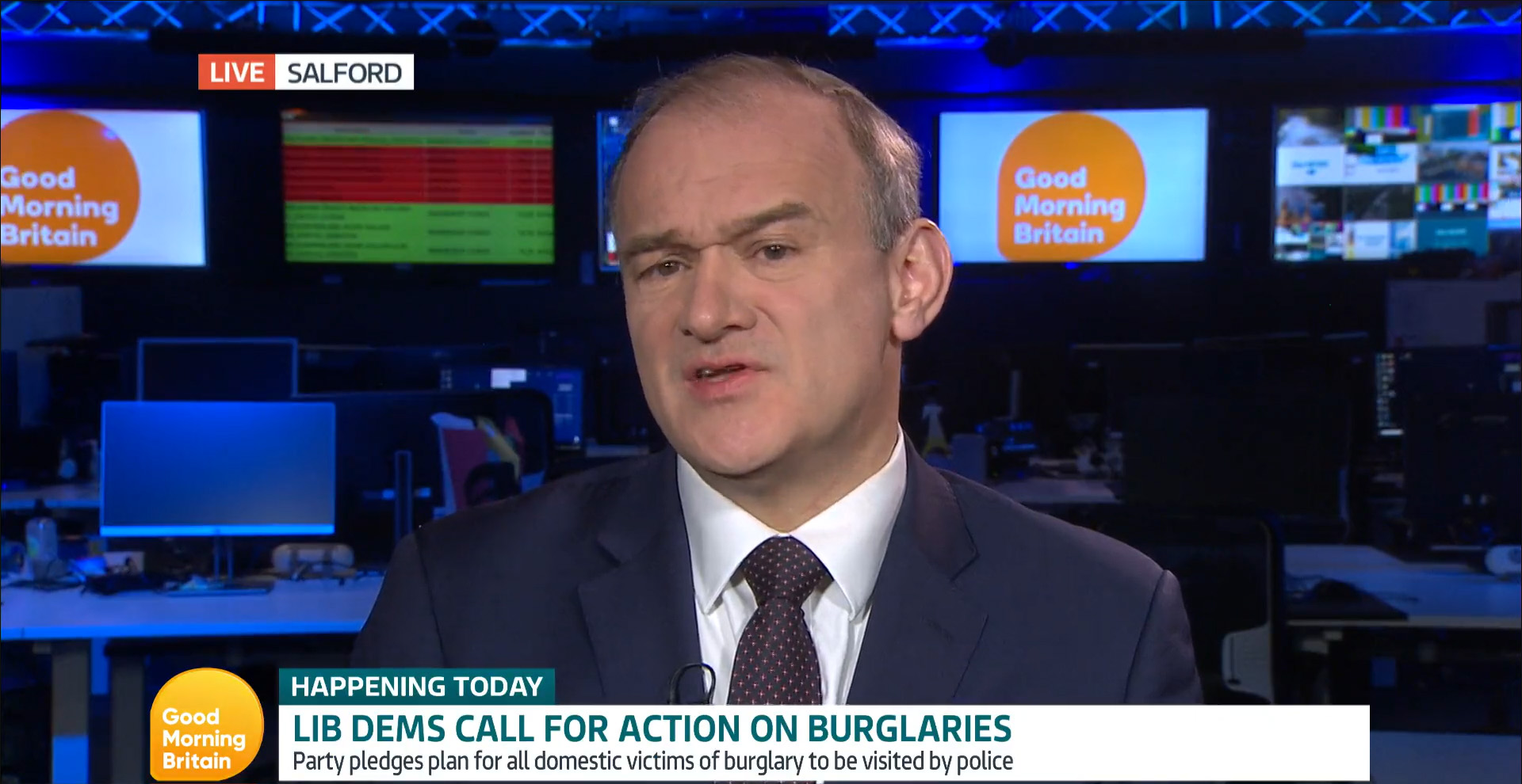 Ed Davey speaking on Good Morning Britain